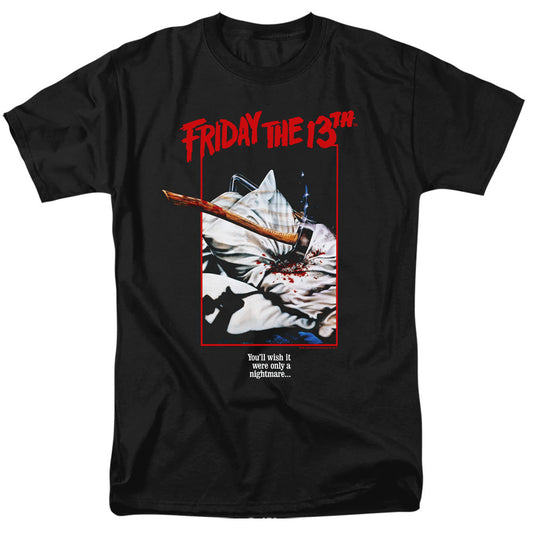 Friday The 13Th Axe Poster Mens T Shirt Black Officially Licensed