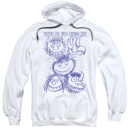 Where The Wild Things Are Wild Sketch Mens Hoodie White Officially Licensed