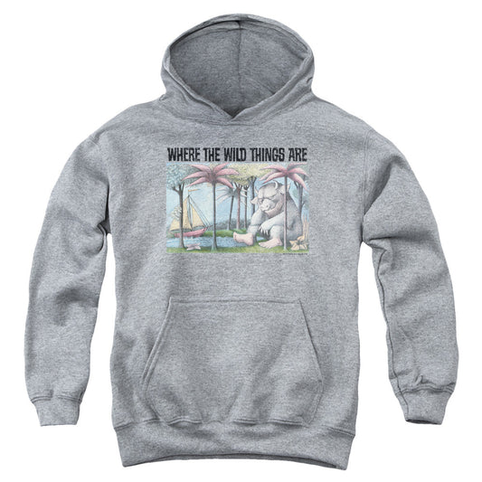 Where The Wild Things Are Cover Art Kids Youth Hoodie Athletic Heather Officially Licensed
