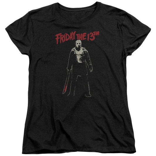 Friday The 13th Chchch Ahahah Womens T Shirt Black Officially Licensed