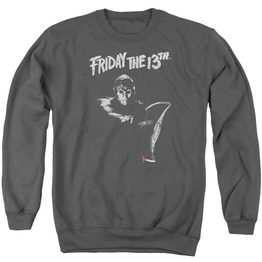 Friday The 13Th Ax Mens Crewneck Sweatshirt Charcoal