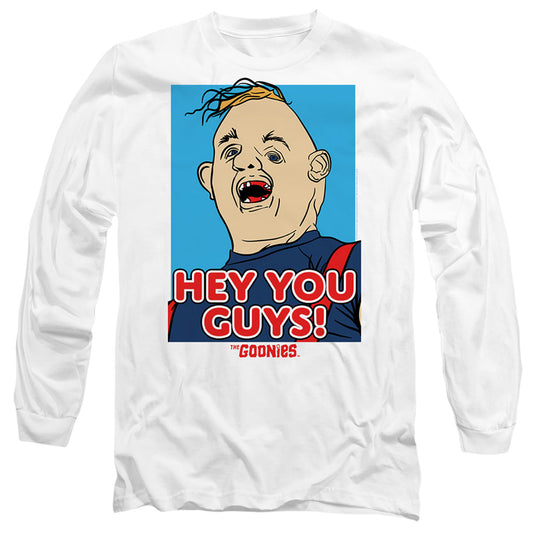The Goonies Sloth Hey You Guys Mens Long Sleeve Shirt White