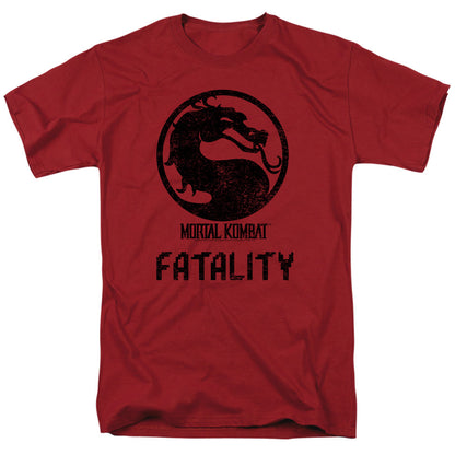 Mortal Kombat Klassic Fatality Mens T Shirt Cardinal Officially Licensed