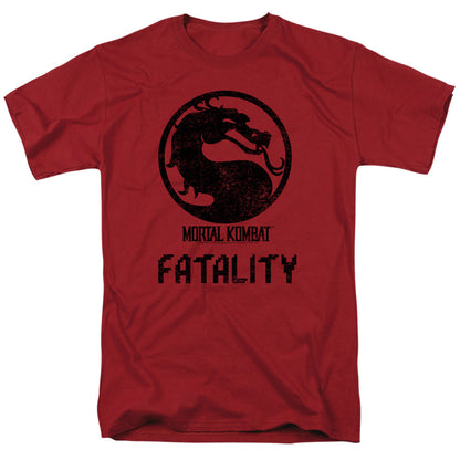 Mortal Kombat Klassic Fatality Mens T Shirt Cardinal Officially Licensed