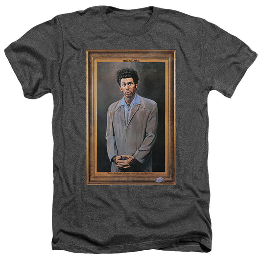 Seinfeld Kramer Portrait Heather Mens T Shirt Charcoal Officially Licensed