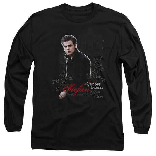Vampire Diaries Stefan Mens Long Sleeve Shirt Black Officially Licensed