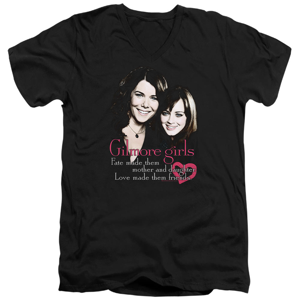 Gilmore Girls Title - S S Adult V-Neck - Black - Md Officially Licensed