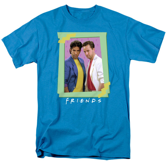Friends 80S Flashback Mens T Shirt Turquoise Officially Licensed
