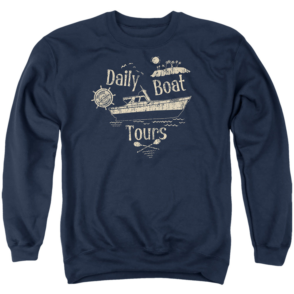 Gilligans Island Ss Minnow Mens Crewneck Sweatshirt Navy