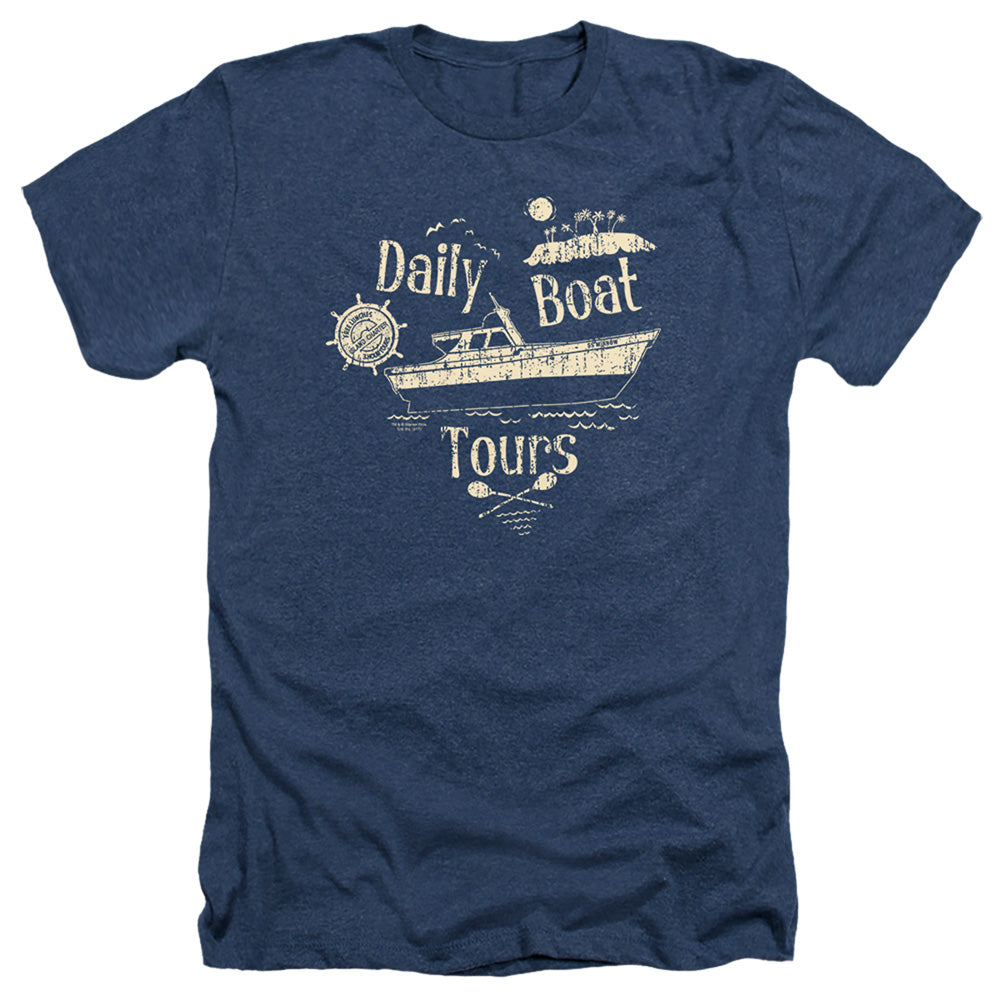 Gilligans Island Ss Minnow Heather Mens T Shirt Navy Officially Licensed