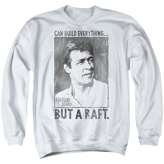 Gilligans Island Professor Mens Crewneck Sweatshirt White Officially Licensed