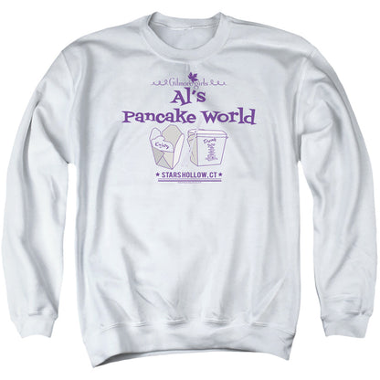 Gilmore Girls Als Pancake World Mens Crewneck Sweatshirt White Officially Licensed