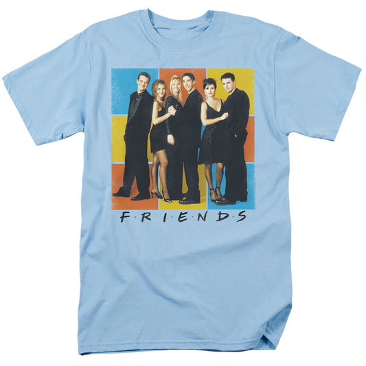 Friends Color Block Of Friends Mens T Shirt Light Blue Officially Licensed