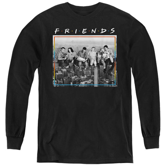Friends Lunch Break Long Sleeve Kids Youth T Shirt Black