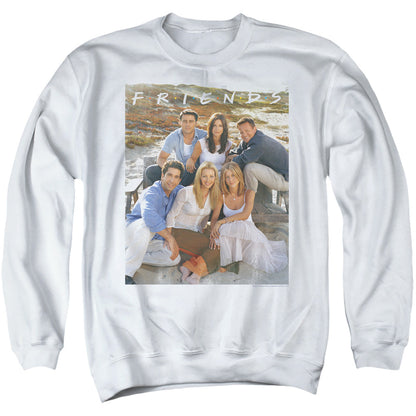 Friends Lifes A Beach Mens Crewneck Sweatshirt White