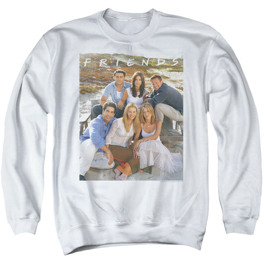 Friends Lifes A Beach Mens Crewneck Sweatshirt White