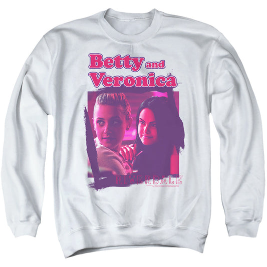 Riverdale Betty And Veronica Mens Crewneck Sweatshirt White