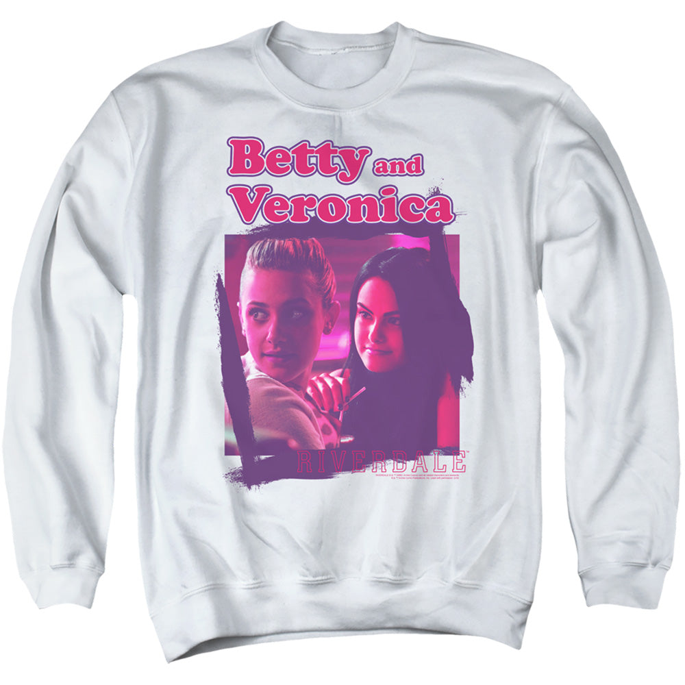 Riverdale Betty And Veronica Mens Crewneck Sweatshirt White