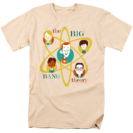 Big Bang Theory Atomic Friends Mens T Shirt Cream Officially Licensed