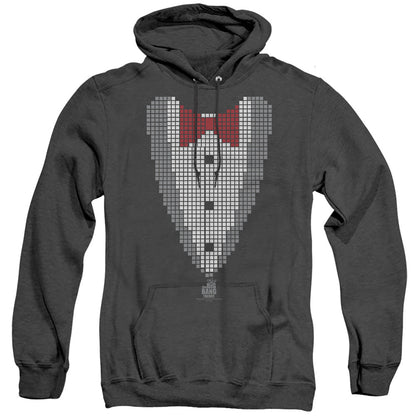 Big Bang Theory Pixelated Tux Heather Mens Hoodie Black
