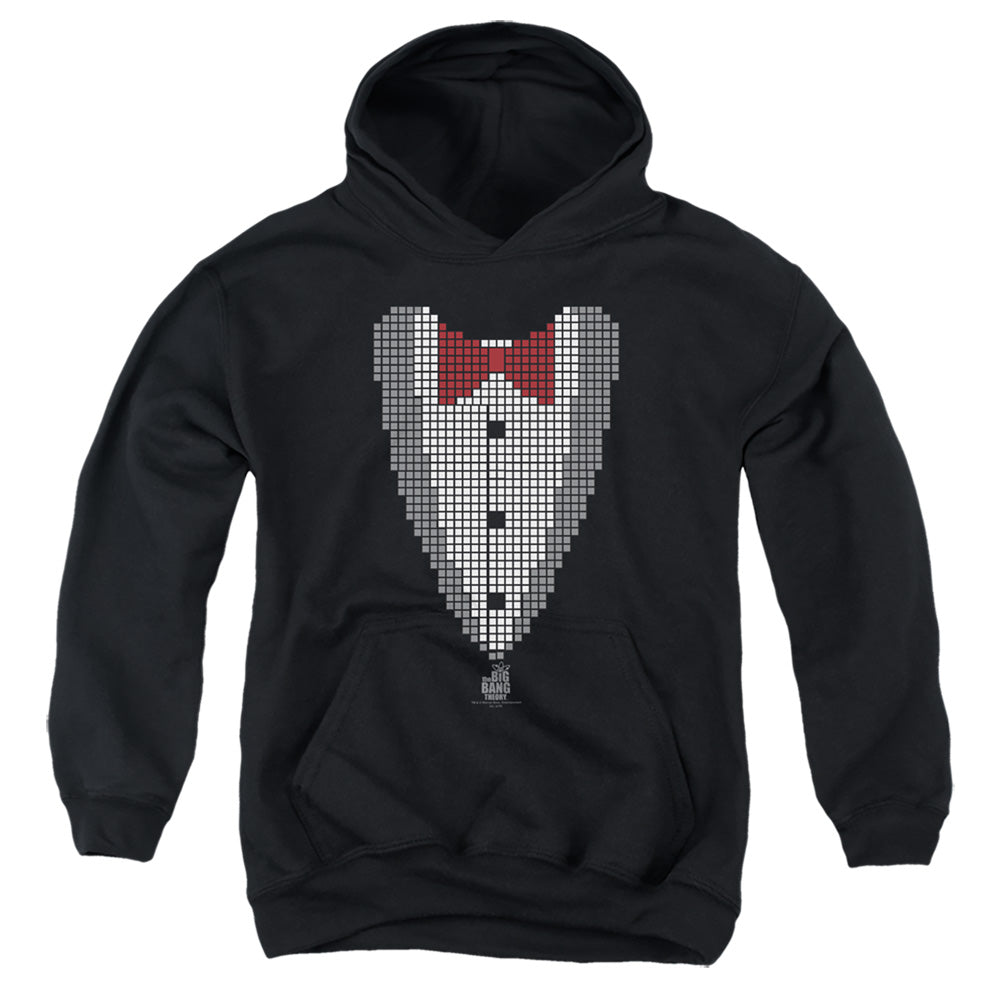Big Bang Theory Pixelated Tux Kids Youth Hoodie Black