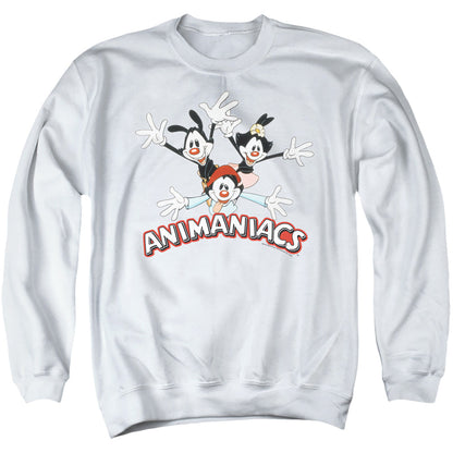 Animaniacs Animaniacs Trio Mens Crewneck Sweatshirt White Officially Licensed