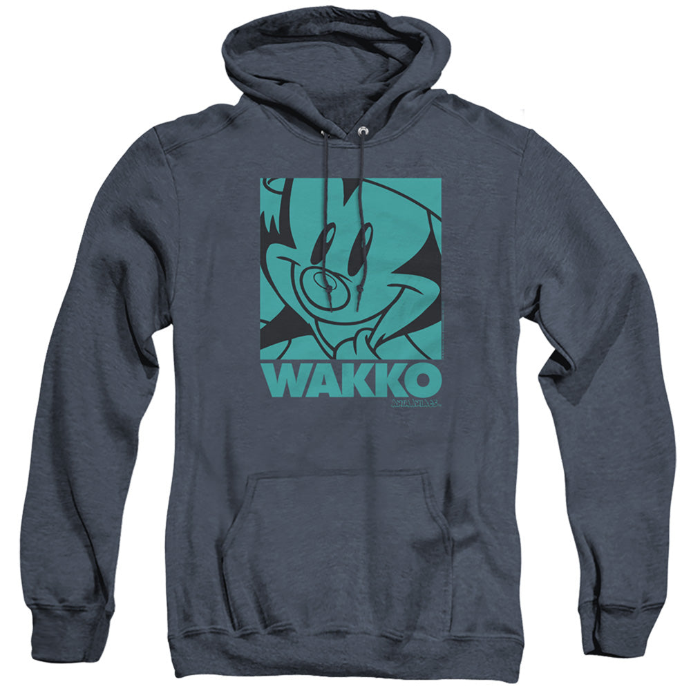 Animaniacs Pop Wakko Mens Heather Hoodie Navy Officially Licensed