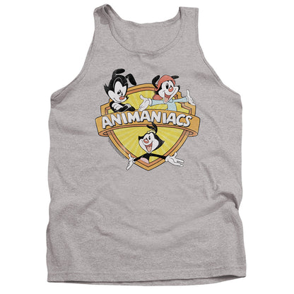 Animaniacs Shielded Animaniacs Mens Tank Top Shirt Athletic Heather Officially Licensed