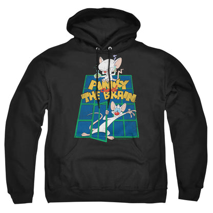 Pinky And The Brain Ol Standard Mens Hoodie Black Officially Licensed