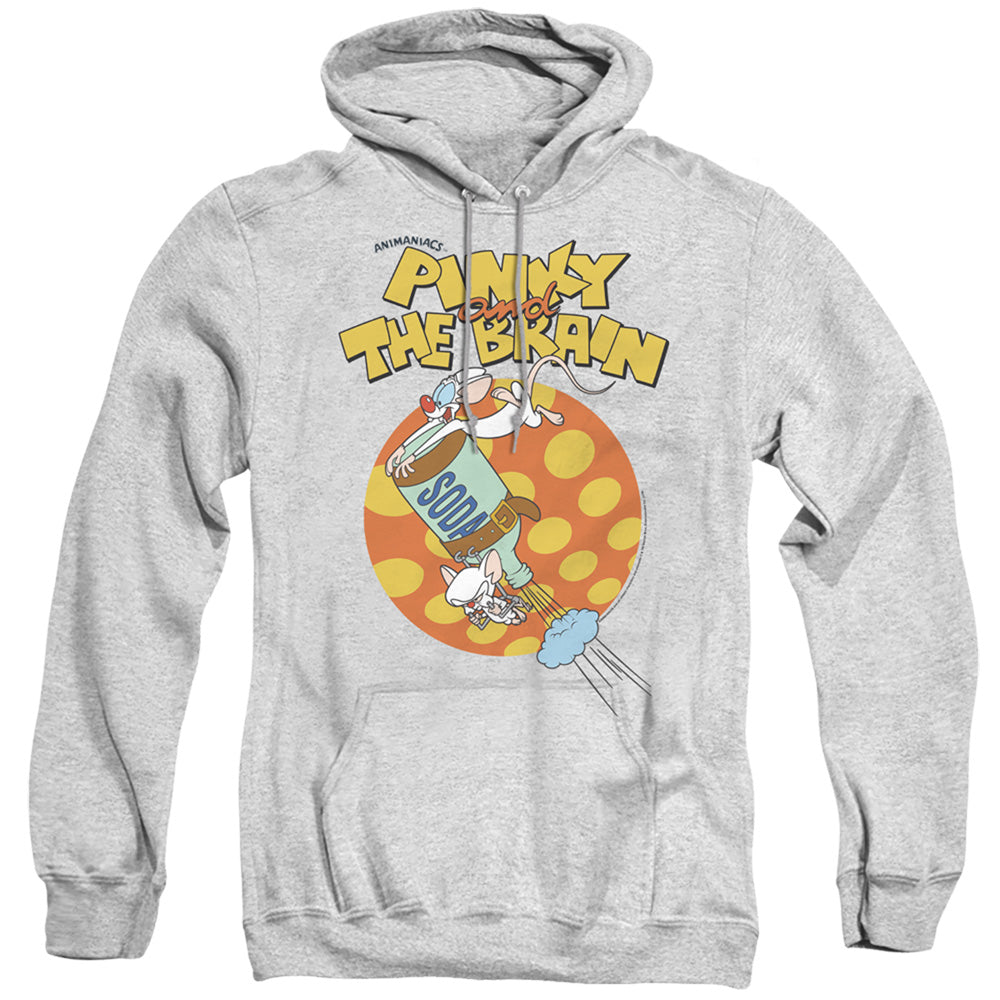 Pinky And The Brain Soda Mens Hoodie Athletic Heather Officially Licensed