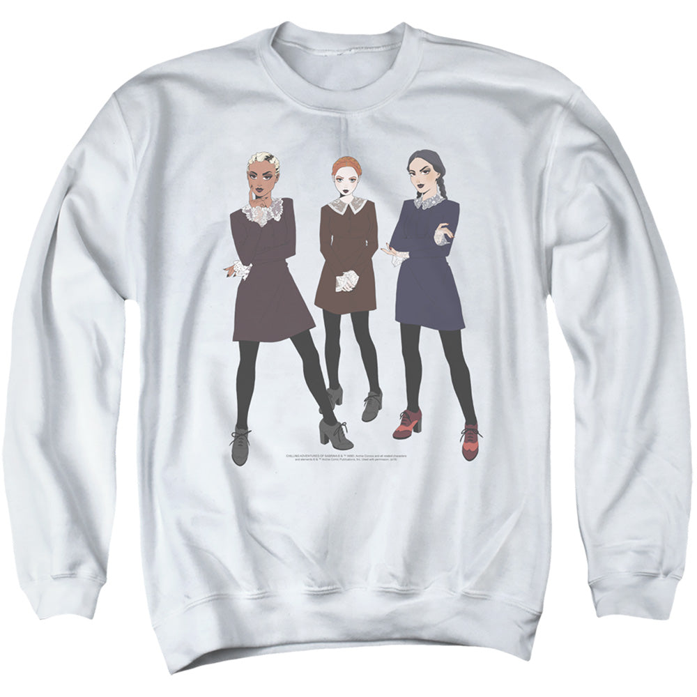 Chilling Adventures Of Sabrina Weird Mens Crewneck Sweatshirt White Officially Licensed