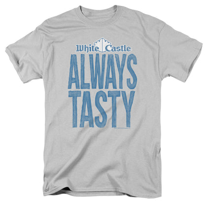White Castle Always Tasty Mens T Shirt Silver Officially Licensed