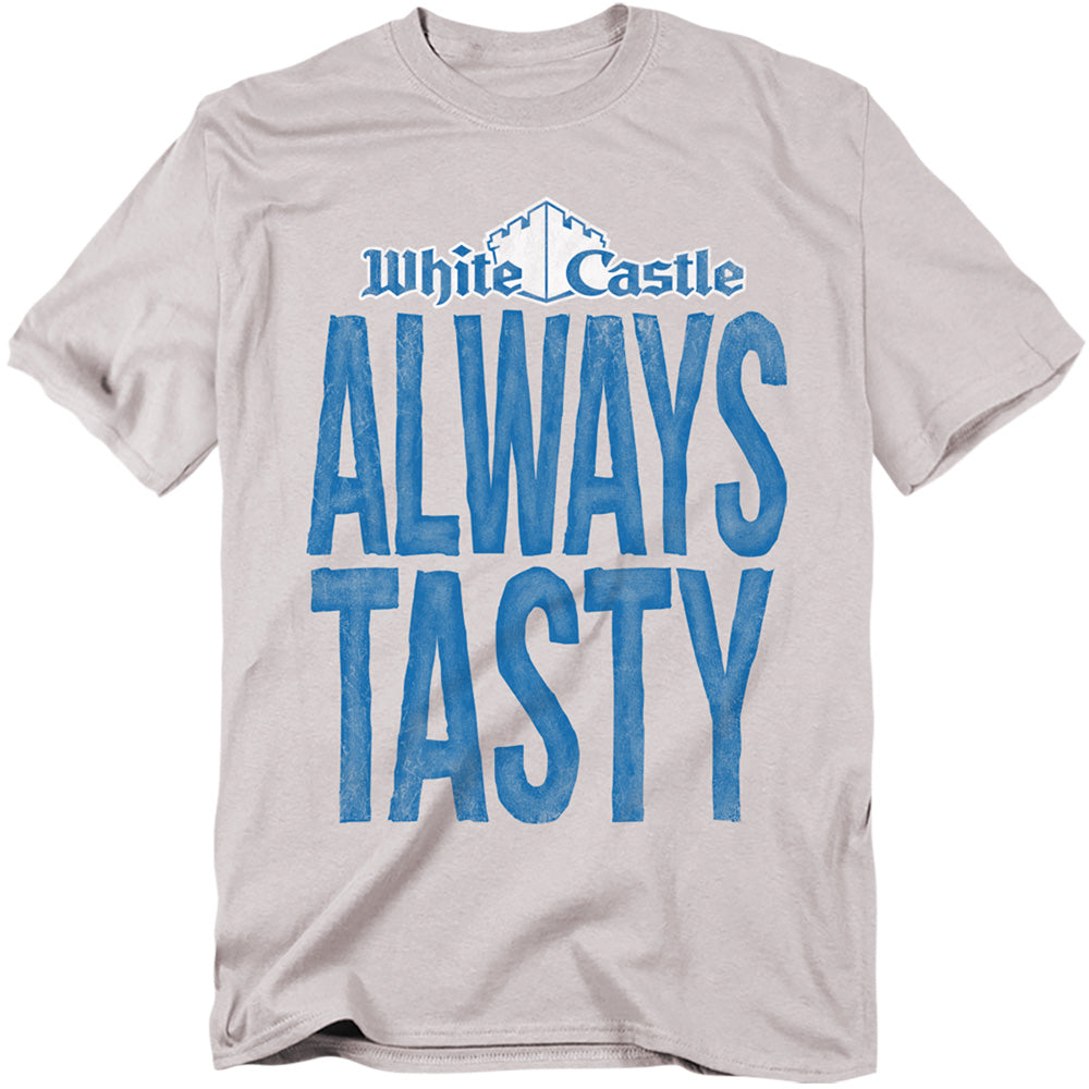 White Castle Always Tasty Mens T Shirt Silver Officially Licensed