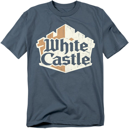 White Castle Torn Logo Mens T Shirt Slate Officially Licensed