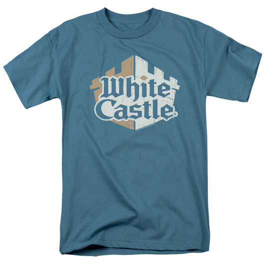 White Castle Torn Logo Mens T Shirt Slate Officially Licensed