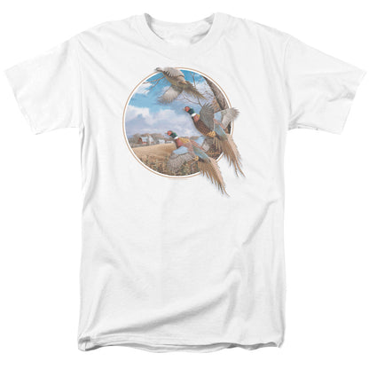 Wildlife October Memories Pheasants Mens T Shirt White Officially Licensed