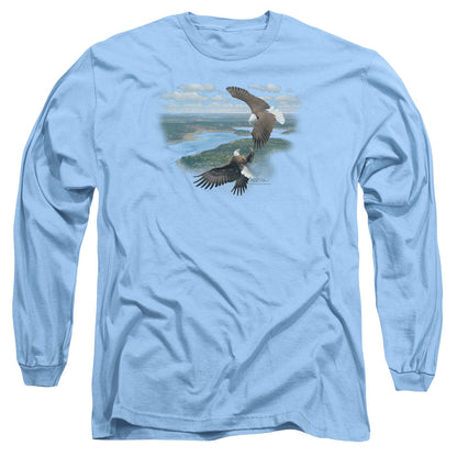 Wildlife Sky Dancers Mens Long Sleeve Shirt Carolina Blue Officially Licensed