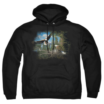 Wildlife Spring Bald Eagles Mens Hoodie Black
