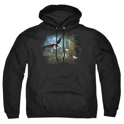 Wildlife Spring Bald Eagles Mens Hoodie Black