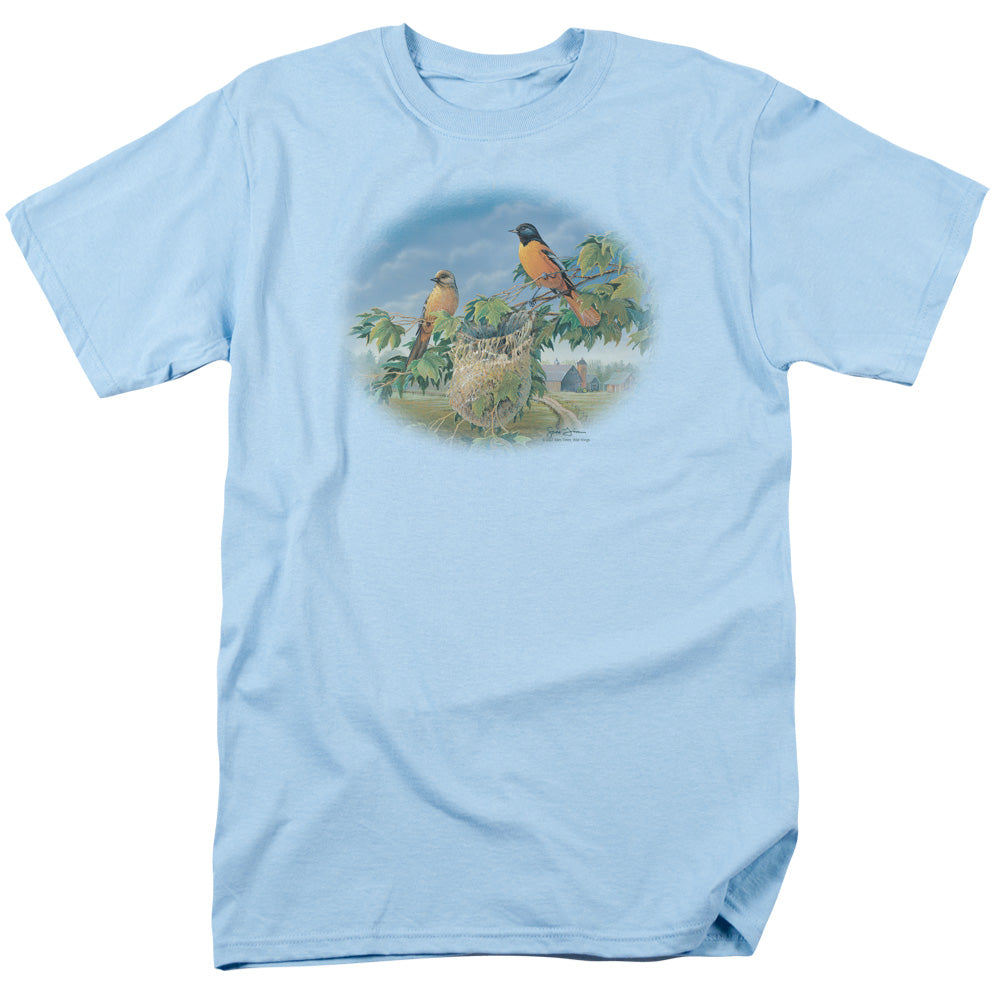 Wildlife Orioles And Farm Mens T Shirt Light Blue Officially Licensed