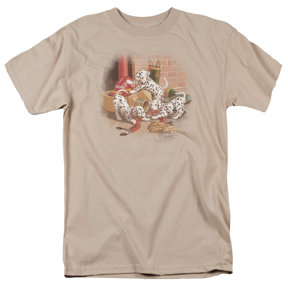 Wildlife Wheres The Fire? Mens T Shirt Sand Officially Licensed
