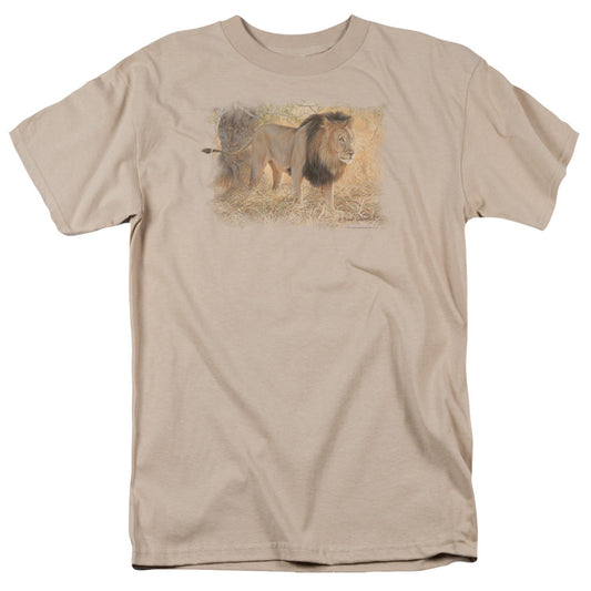 Wildlife Shumba In The Grass Mens T Shirt Sand Officially Licensed
