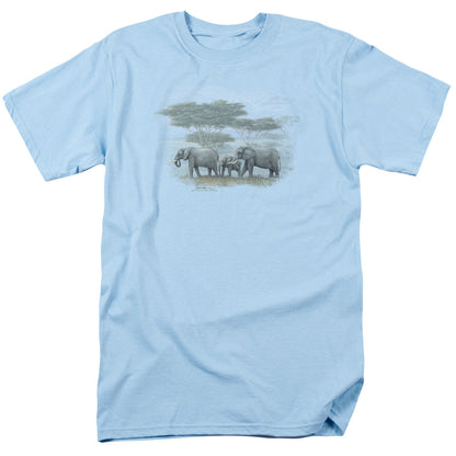 Wildlife Heart Of Africa Mens T Shirt Light Blue Officially Licensed