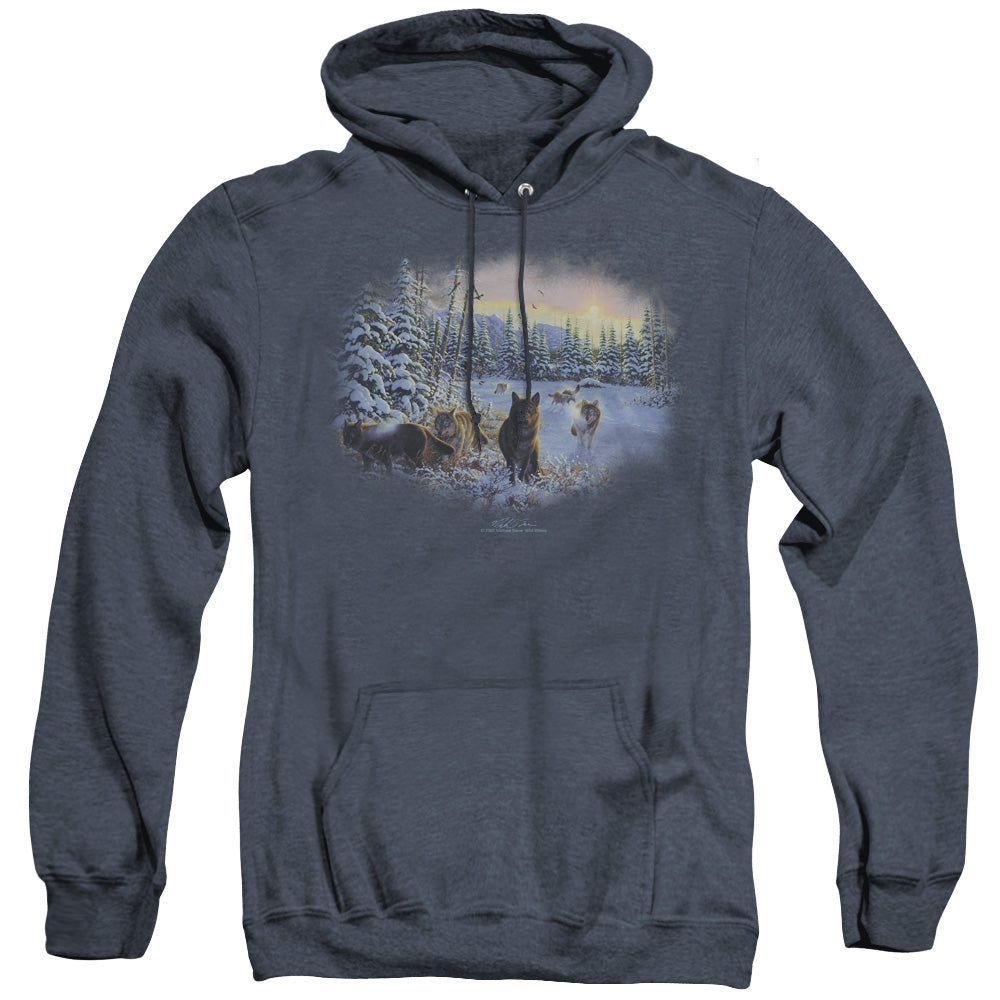 Wildlife Hunters Moon The Spoils Heather Mens Hoodie Navy