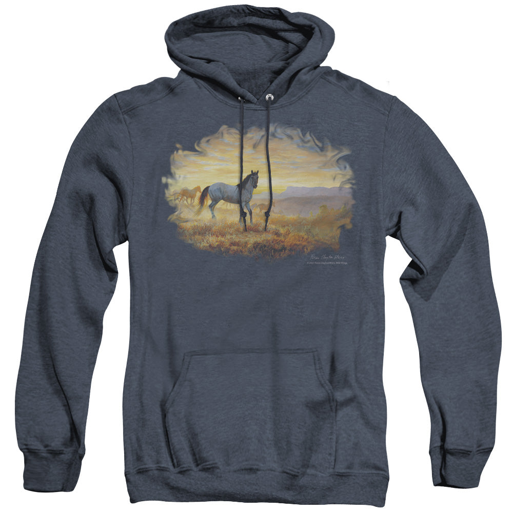 Wildlife Dust At Dawn Mens Heather Hoodie Navy Officially Licensed