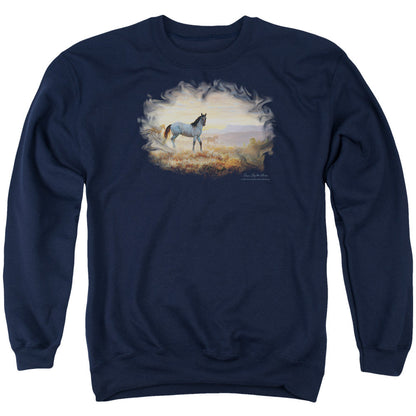 Wildlife Dust At Dawn Mens Crewneck Sweatshirt Navy