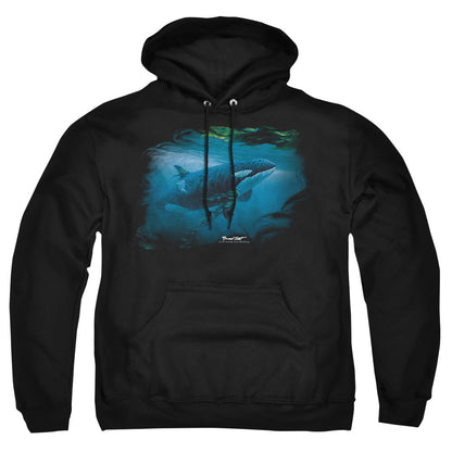 Wildlife Pursuit Thru The Kelp Orca Mens Hoodie Black