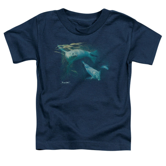 Wildlife Kelp Patrol Toddler Kids Youth T Shirt Navy