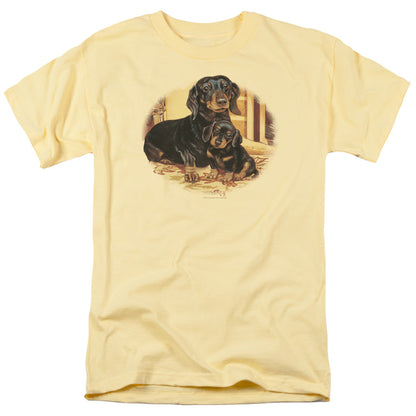 Wildlife Picture Perfect Dachshunds Mens T Shirt Banana Officially Licensed