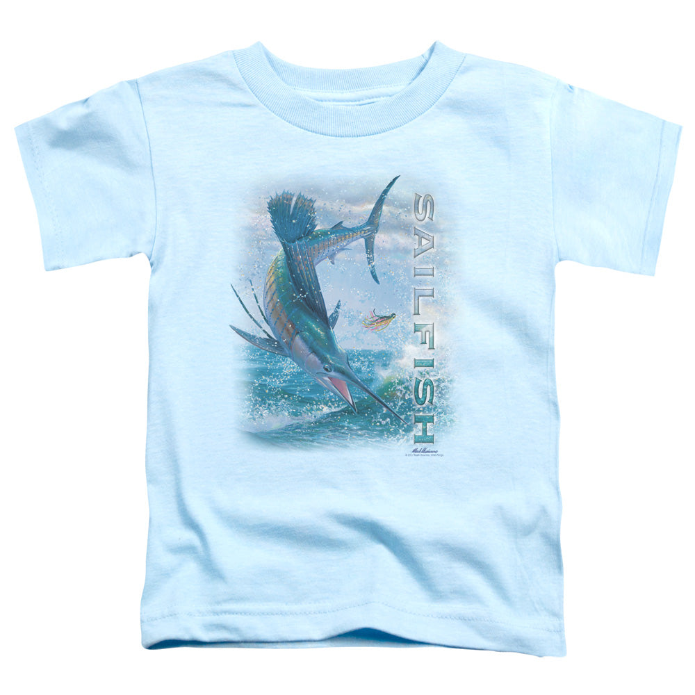 Wildlife Leaping Sailfish Toddler Kids Youth T Shirt Light Blue